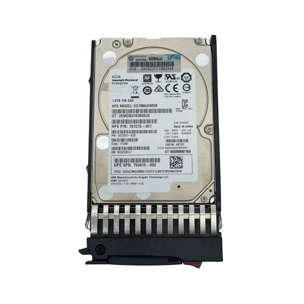 HPE EG1800JEMDB 1,8TB 2,5" SAS 12Gbps 10K DS SC Enterprise HDD mit Caddy