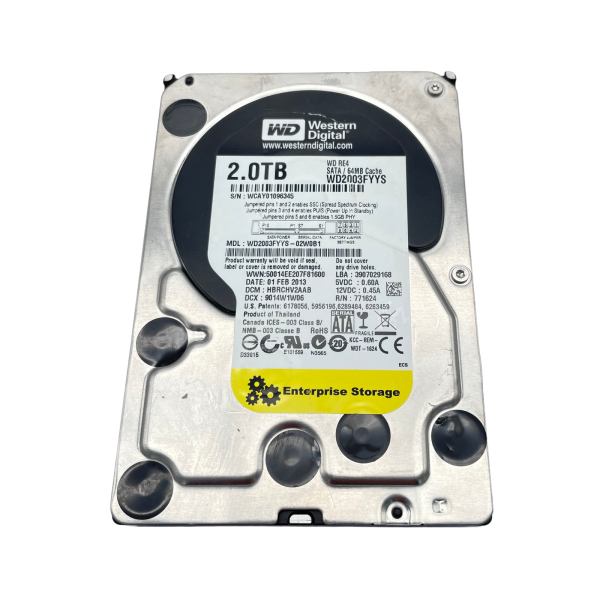 Western Digital RE4 WD2003FYYS-02W0B1 2TB 3,5" SATA 3Gbps 7200RPM 64MB HDD