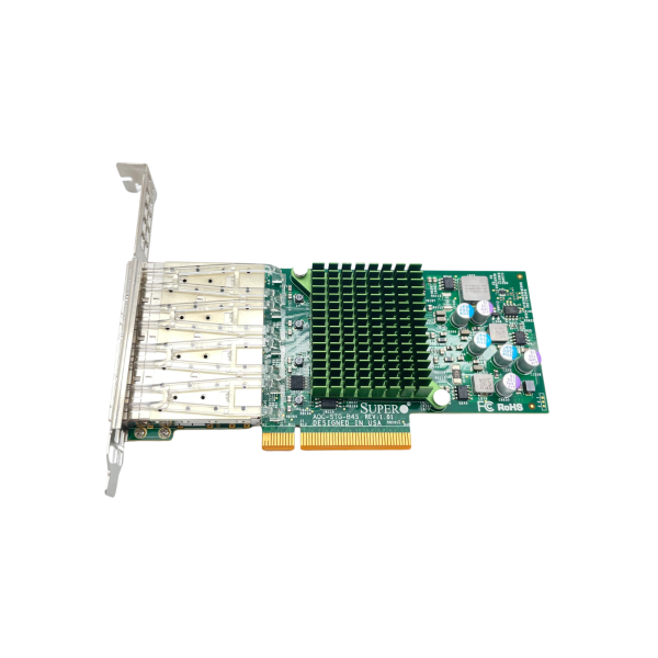 Supermicro AOC-STG-B4S Quad Port 10GbE SFP+ PCIe 3.0 x8 FP NIC BCM57840S
