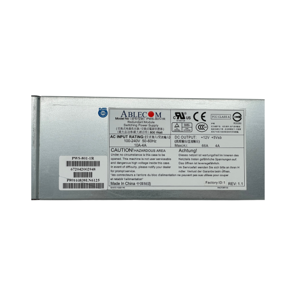 Supermicro PWS-801-1R 800W 1U Redundant Server Netzteil
