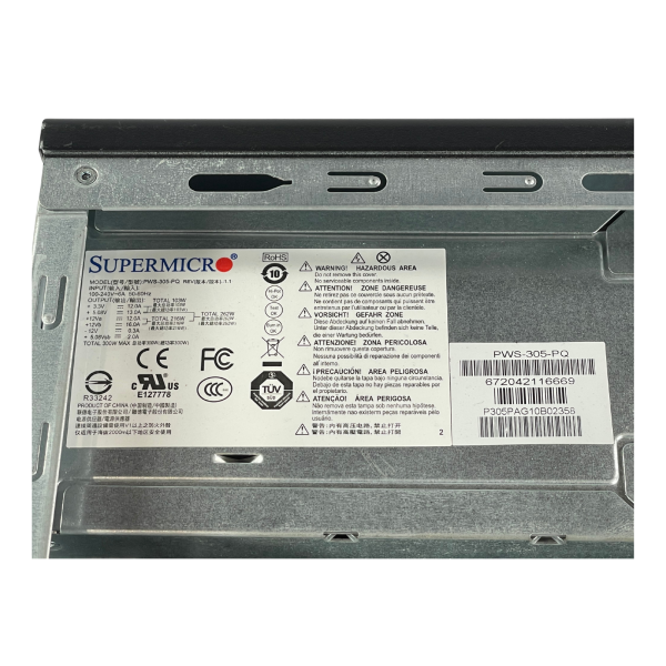 Supermicro CSE-731, X11SSL-F, SAS9361-8i, Xeon E3 1275 V6, PWS-305-PQ, 2x 16GB 2Rx8 PC4-2400T