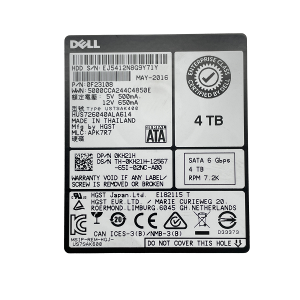 HGST Ultrastar 7K6000 4TB 3,5 Zoll SATA III HDD HUS726040ALA614