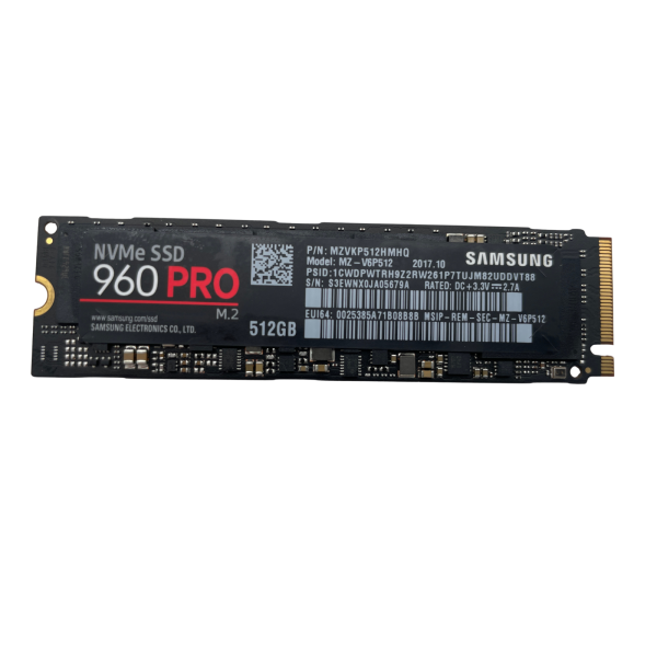 Samsung 960 Pro 512GB M.2 2280 NVMe PCIe SSD MZ-V6P512