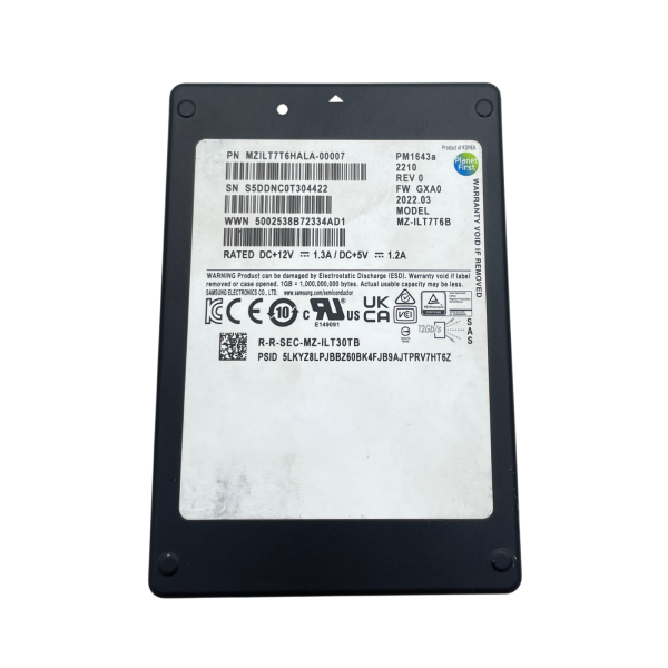 Samsung PM1643a 7.68TB 2.5" SAS 12Gb/s SSD MZILT7T6HALA