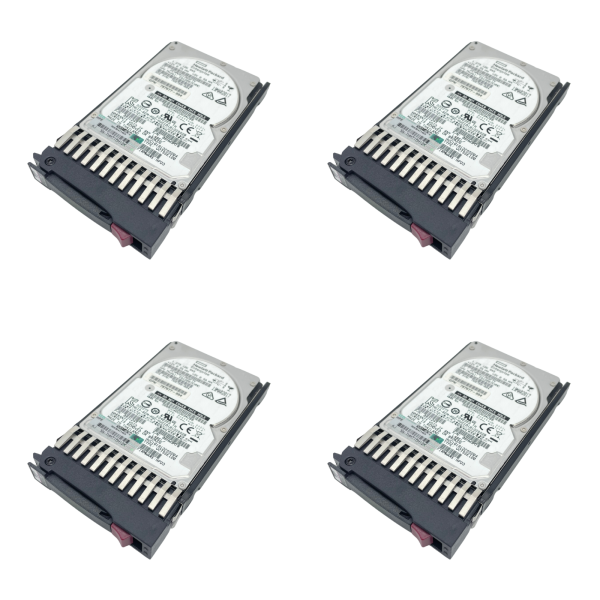 4x HPE 1.2TB 2,5" SAS 12Gb/s 10K RPM 128MB Enterprise HDD EG1200JEHMC mit Caddy