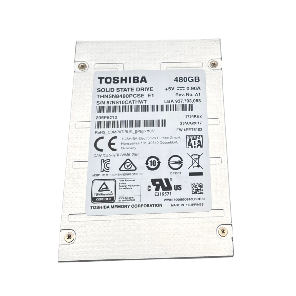 Toshiba HK4R 480GB SSD SATA 6Gb/s 2,5 Zoll B-Ware THNSN8480PCSE