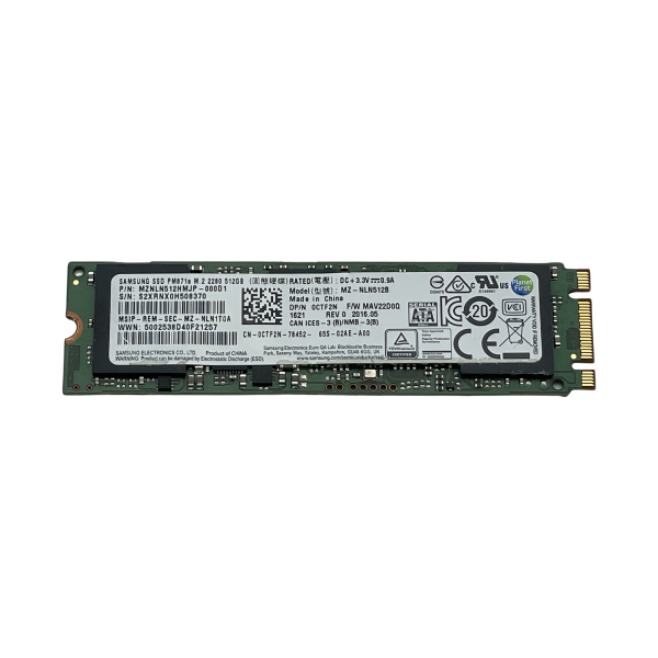 Samsung PM871a 512GB M.2 2280 SATA III SSD MZNLN512HMJP-00001