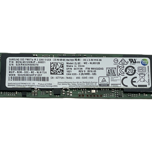 Samsung PM871a 512GB M.2 2280 SATA III SSD MZNLN512HMJP-00001