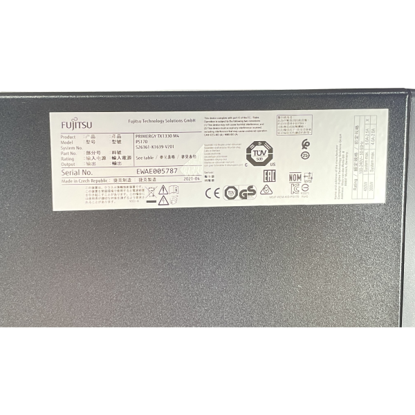 Fujitsu Primergy TX1330 M4 Server Xeon E-2276G 64GB RAM 8x2,5"