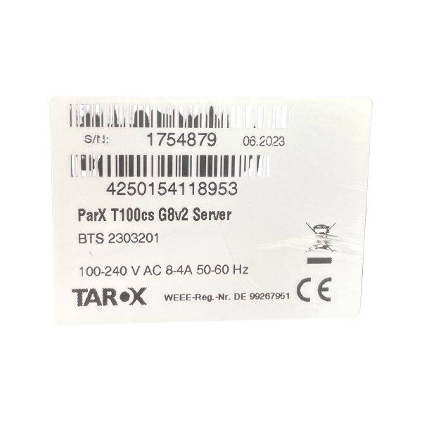 TAROX ParX T100cs G8v2 Server Xeon E-2378 64GB RAM Tower