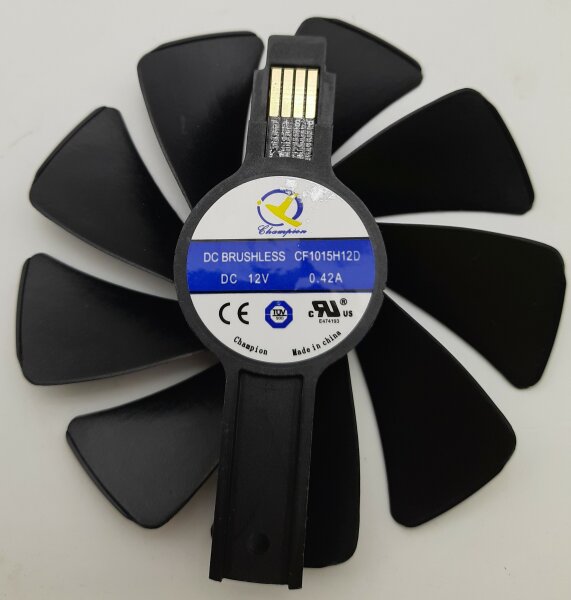 Nitro Sapphire Cooler CF1015H12D DC 12V 0,42 A AD587-1 schwarz