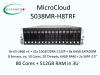 Supermicro SYS-5038MR-H8TRF 8x 2666v3 + 32x 16GB DDR4...