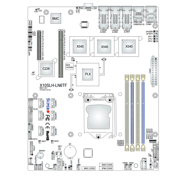 Supermicro X10SLH-LN6TF - X10SLH-N6-ST031 Mainboard