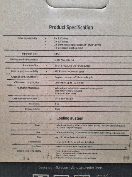 fractal design Node 804 Micro ATX computer case FD-CA-NODE-804-BL-W