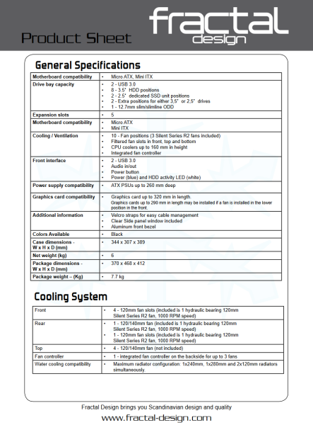 fractal design Node 804 Micro ATX computer case FD-CA-NODE-804-BL-W