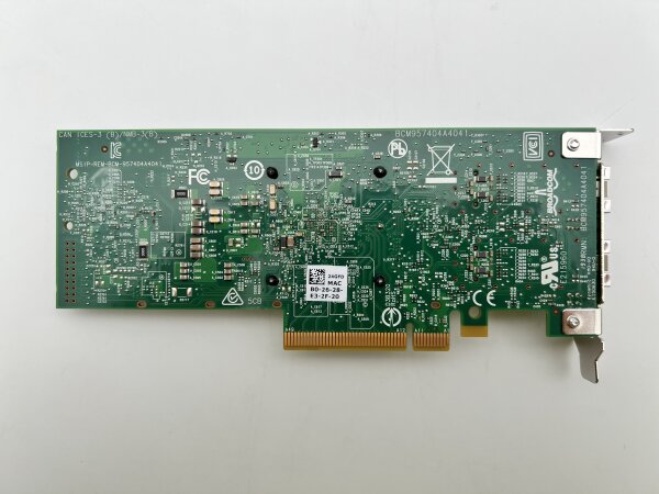 Broadcom 57414 Dual Port 25Gbps 10Gbps SFP+ NIC Network Low-Profile Dell 024GFD