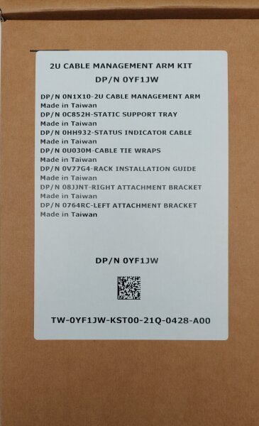 Dell PowerEdge 0YF1JW R520 R720 R820 2U Cable Management Arm Kit New