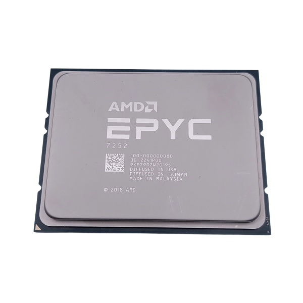 AMD Epyc 7252 CPU 8 Core 16 Threads SP3 3,1 GHz EPYC 2nd Gen 7002 PCIe 4.0