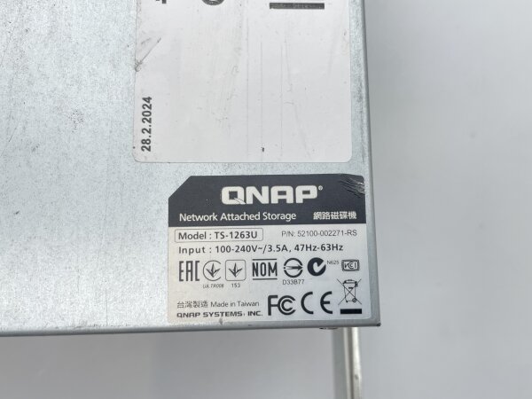 QNAP TS-1263U AMD Quad-Core 16GB RAM 12x 3.5" 10GbE SFP+ Intel Rails Rack