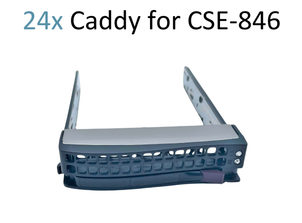 24x 3.5" LFF SAS SATA Hot Swap HDD Caddy Disk Tray Festplatten Supermicro Set