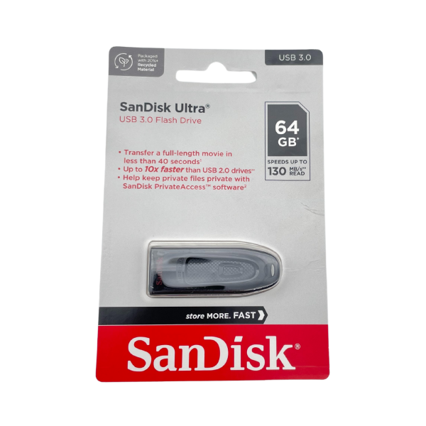 SanDisk Ultra 64GB USB 3.0 - USB-Stick - Einzelverpackung - Blister